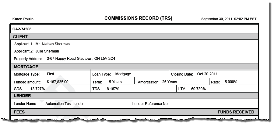 Opening The Trade Record Sheet